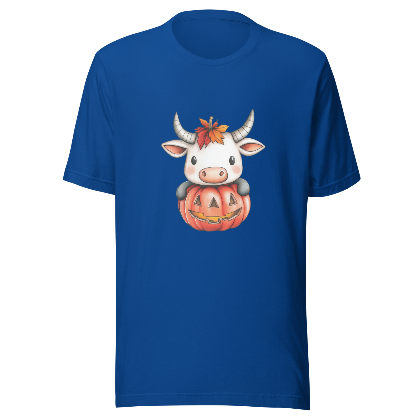 Unisex t-shirt  "Moo-lloween Surprise: The Pumpkin Cow"