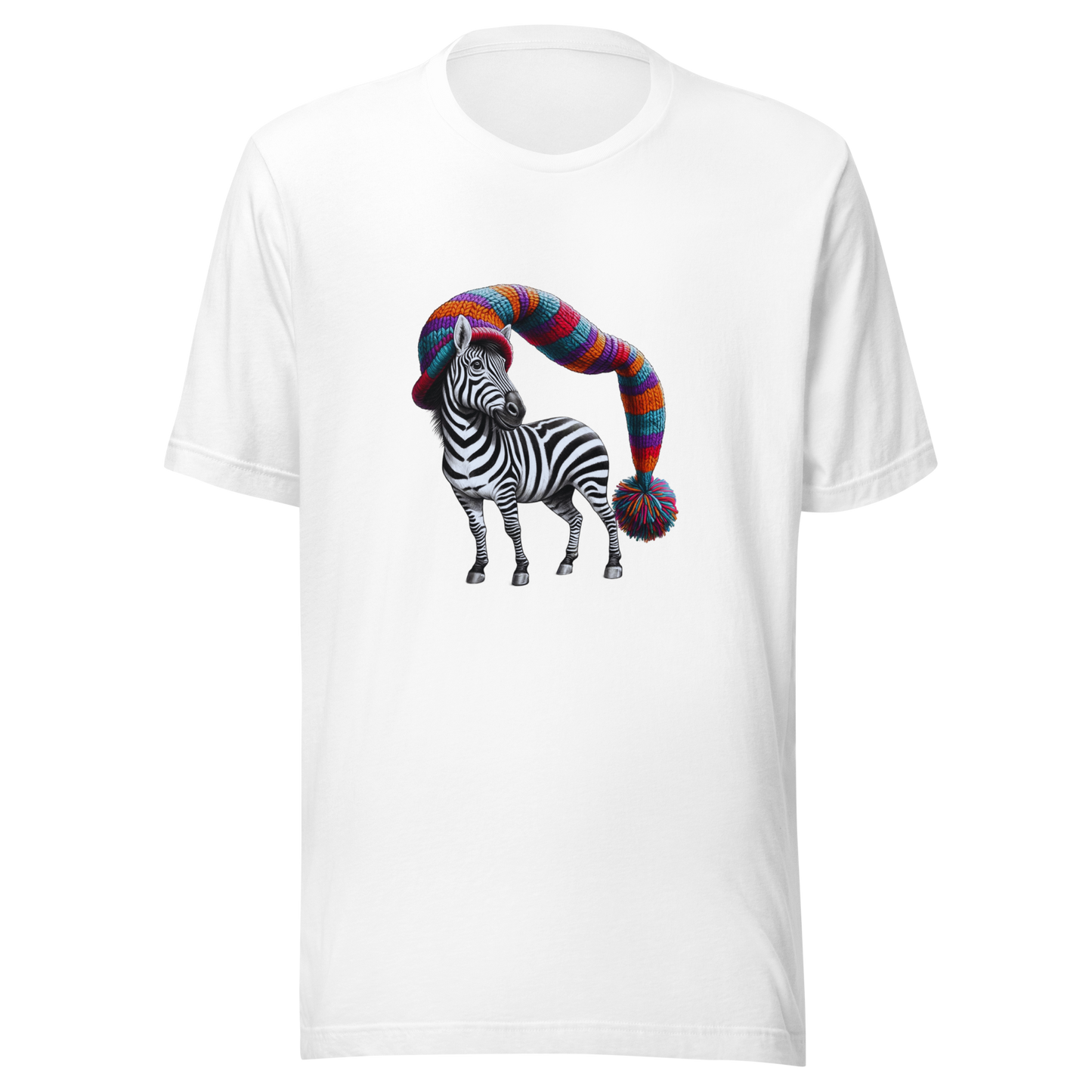 Unisex t-shirt with stylish zebra