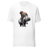 Unisex Novelty Hippo Graphic T-Shirt with Colorful Beanie - Radiant Art of Radiant Group