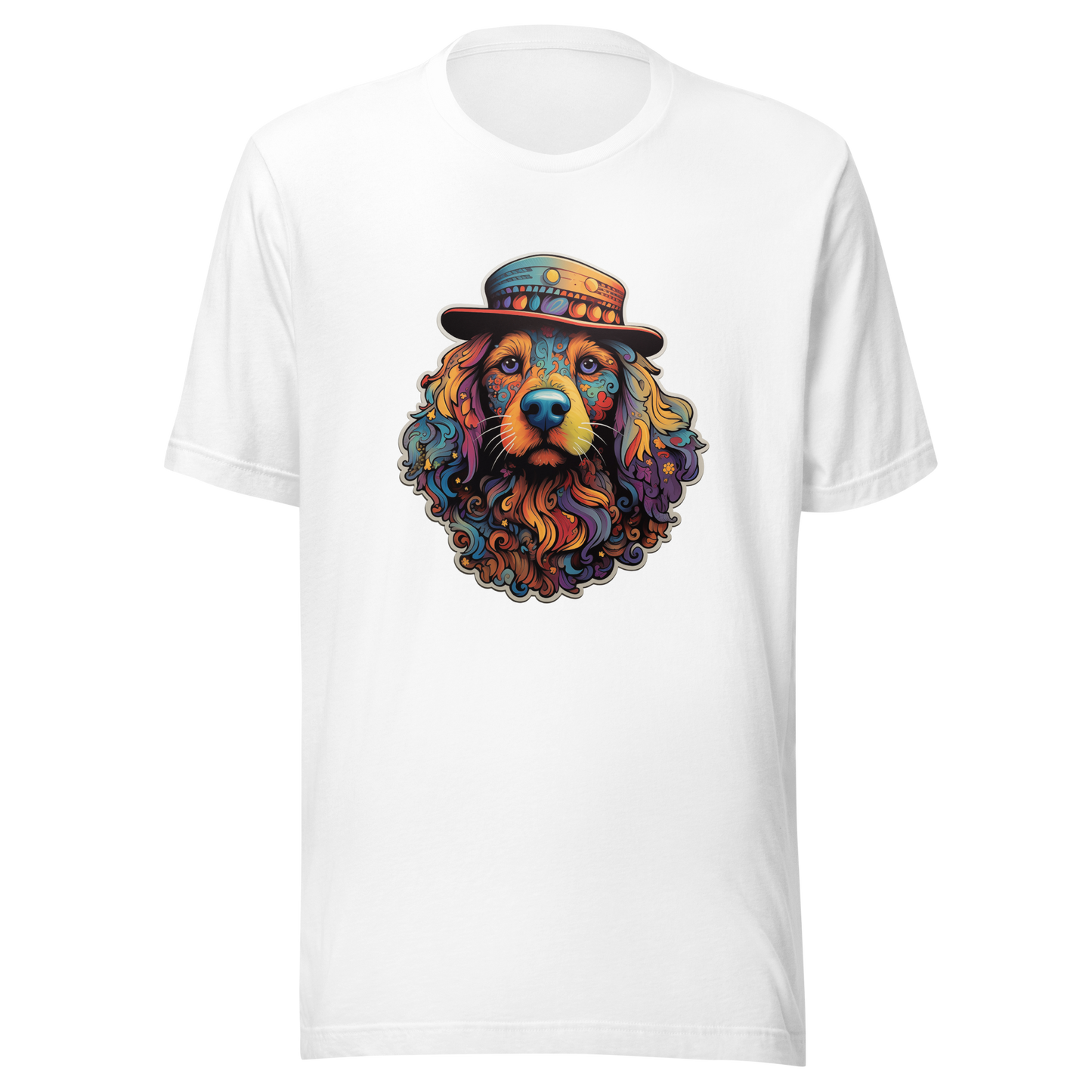 Unisex Graphic Tee "Gentleman Pup: Stylishly Hatted Dog"