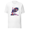 "Universal Flow: Abstract Cosmic Yoga" Graphic Unisex T-Shirt - Radiant Art of Radiant Group