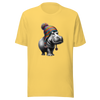 Unisex Novelty Hippo Graphic T-Shirt with Colorful Beanie - Radiant Art of Radiant Group