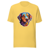 Unisex t-shirt "Colorful Companion: Warm-Toned Dog Portrait" - Radiant Art of Radiant Group