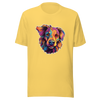 Unisex t-shirt "Vivid Pooch: Artistic Colorburst Dog Portrait" - Radiant Art of Radiant Group