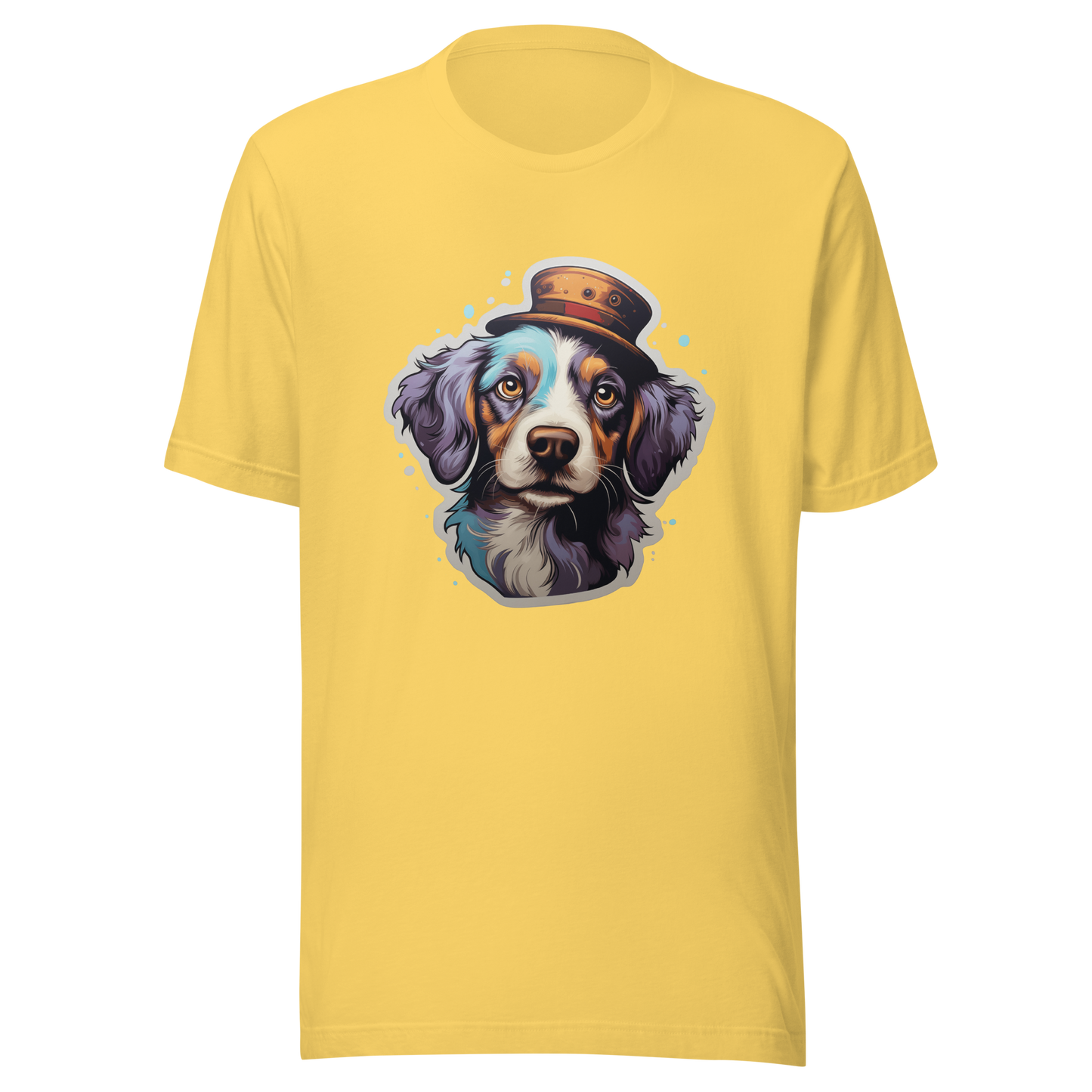 Unisex t-shirt "Top Hat Pooch: Distinguished Dog Portrait"