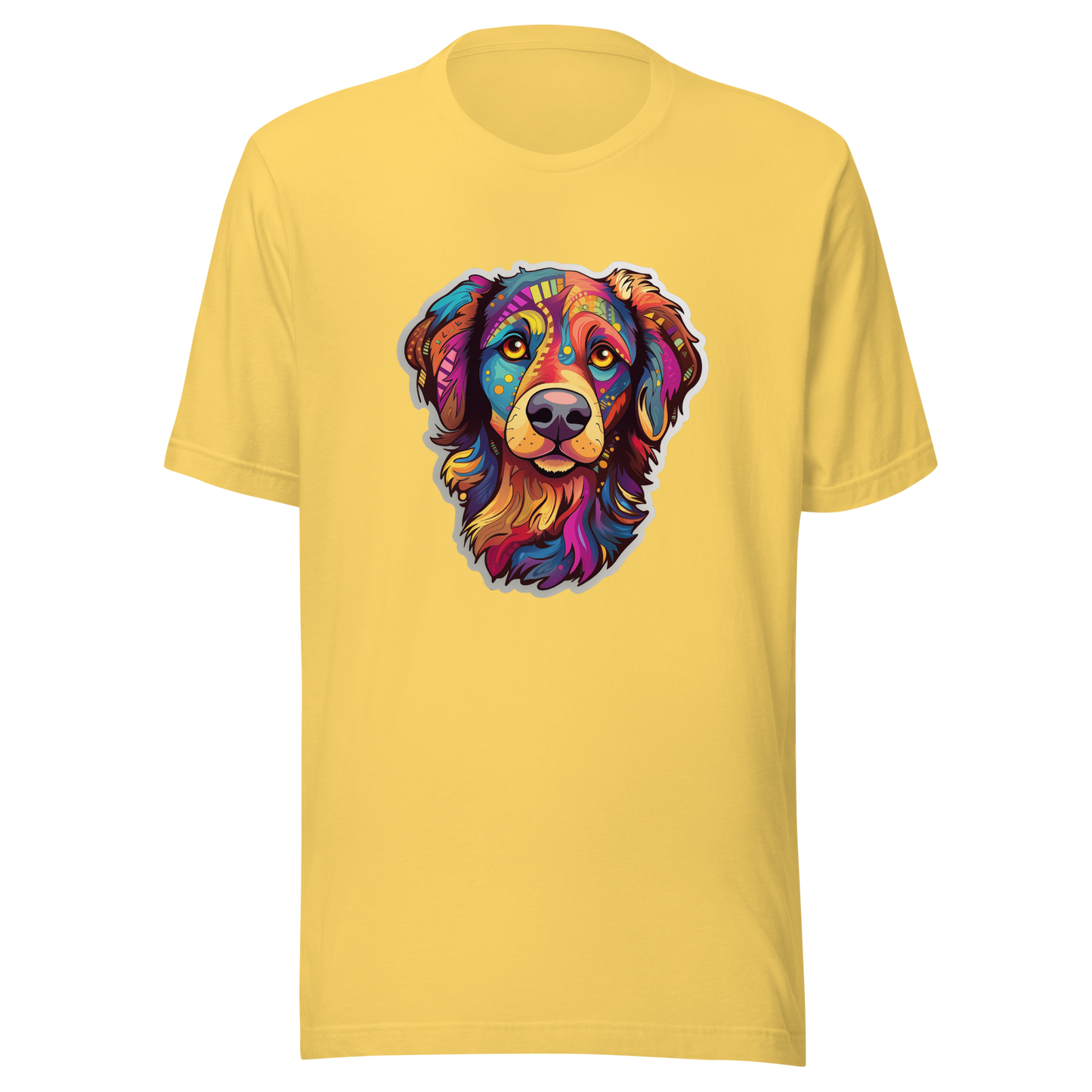 Unisex t-shirt "Kaleidoscopic Canine: A Spectrum of Colors"