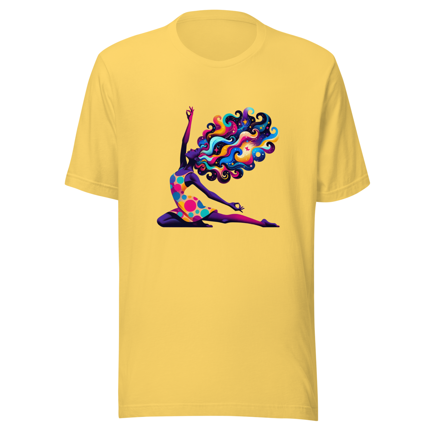 "Universal Flow: Abstract Cosmic Yoga" Graphic Unisex T-Shirt