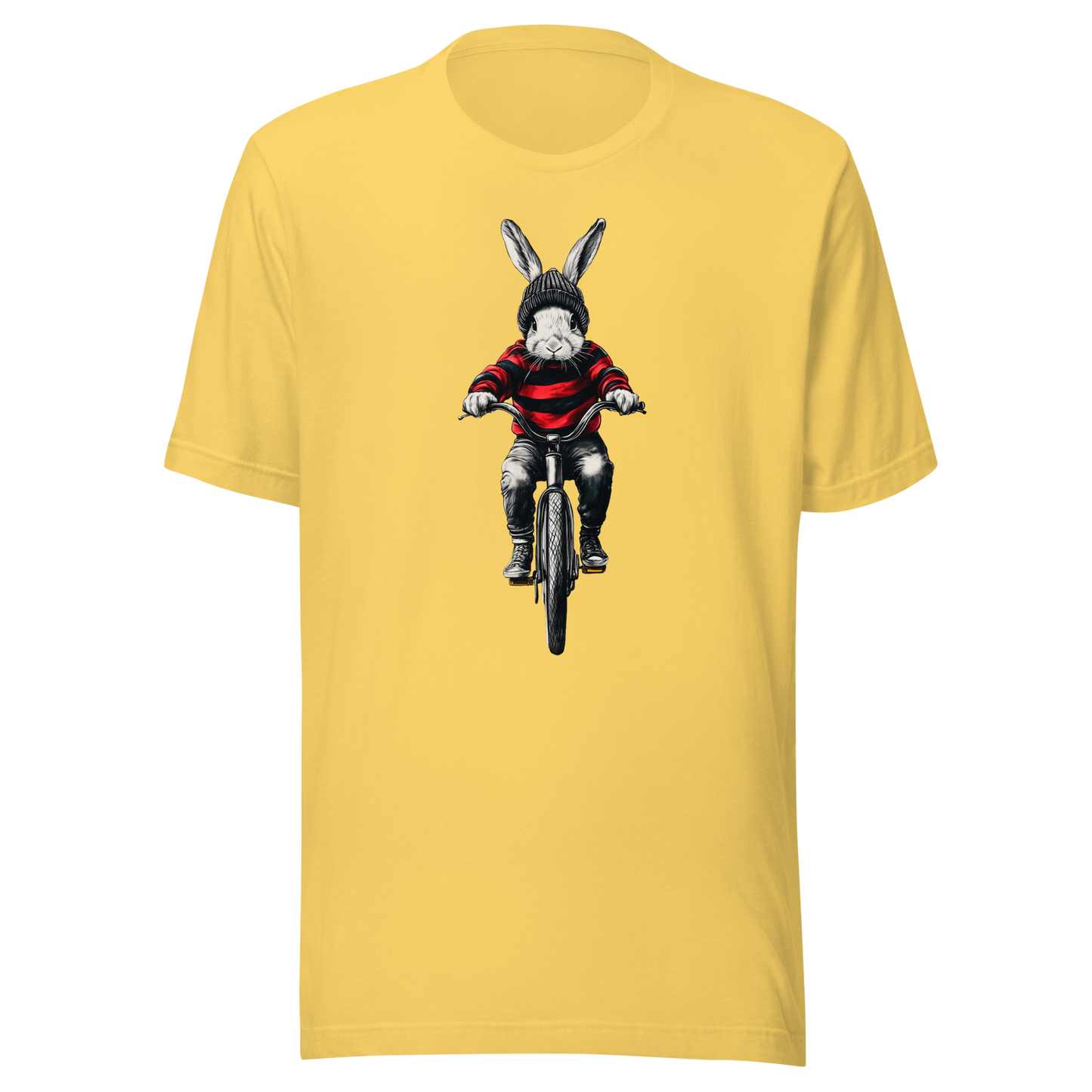 Unisex t-shirt "Rabbit on a bicycle"