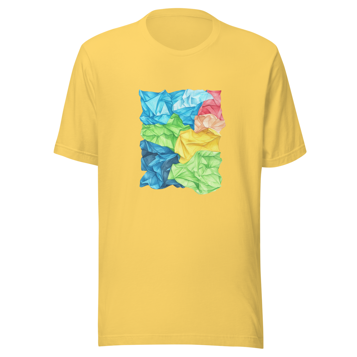 Unisex t-shirt "Crinkle Canvas: Art in a New Dimension"