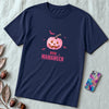 Unisex t-shirt "A Sweet Halloween. MAMAWEEN tee" - Navy unfolded t-shirt mockup