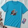 Unisex t-shirt coding Viking, Valhalla laptop tee - Aqua unfolded t-shirt mockup
