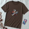 Unisex t-shirt coding Viking, Valhalla laptop tee - Brown unfolded t-shirt mockup