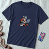 Unisex t-shirt coding Viking, Valhalla laptop tee - Navy unfolded t-shirt mockup