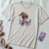 Unisex t-shirt coolest octopus - Ash unfolded t-shirt mockup