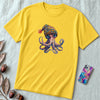 Unisex t-shirt coolest octopus - Yellow unfolded t-shirt mockup