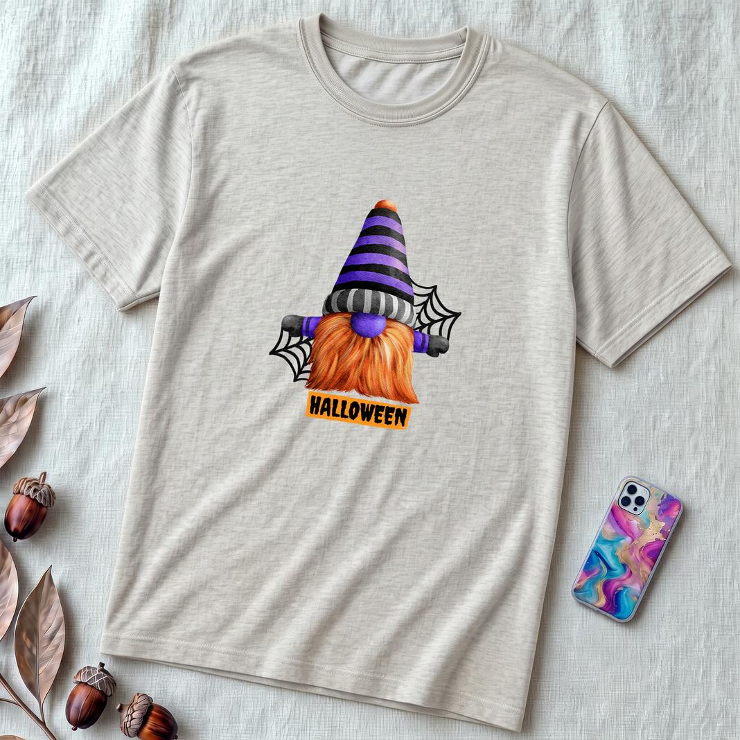 Unisex t-shirt "Gnome for Halloween" - Ash unfolded t-shirt mockup