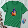 Unisex t-shirt "Gnome for Halloween" - Kelly unfolded t-shirt mockup