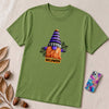 Unisex t-shirt "Gnome for Halloween" - Leaf unfolded t-shirt mockup