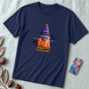 Unisex t-shirt "Gnome for Halloween" - Navy unfolded t-shirt mockup