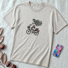 Unisex t-shirt "Mermaid on a bicycle" - Ash unfolded t-shirt mockup