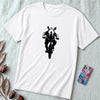 Unisex t-shirt "Pedal Like a Rhino" - White unfolded t-shirt mockup