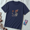 Unisex t-shirt "Skeleton Flower Power" - Navy unfolded t-shirt mockup