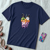 Unisex t-shirt "Spirits in Every Sip" - Navy unfolded t-shirt mockup