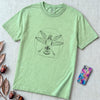 Vitruvian Pigeon T-Shirt, Leonardo Da Vinci Inspired Graphic - Island Reef unfolded t-shirt mockup