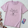 Vitruvian Pigeon T-Shirt, Leonardo Da Vinci Inspired Graphic - Orchid unfolded t-shirt mockup