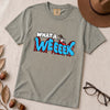 What A WEEEEK Coffee Roller Coaster T-Shirt - Granite unfolded t-shirt mockup