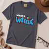 What A WEEEEK Coffee Roller Coaster T-Shirt - Navy unfolded t-shirt mockup