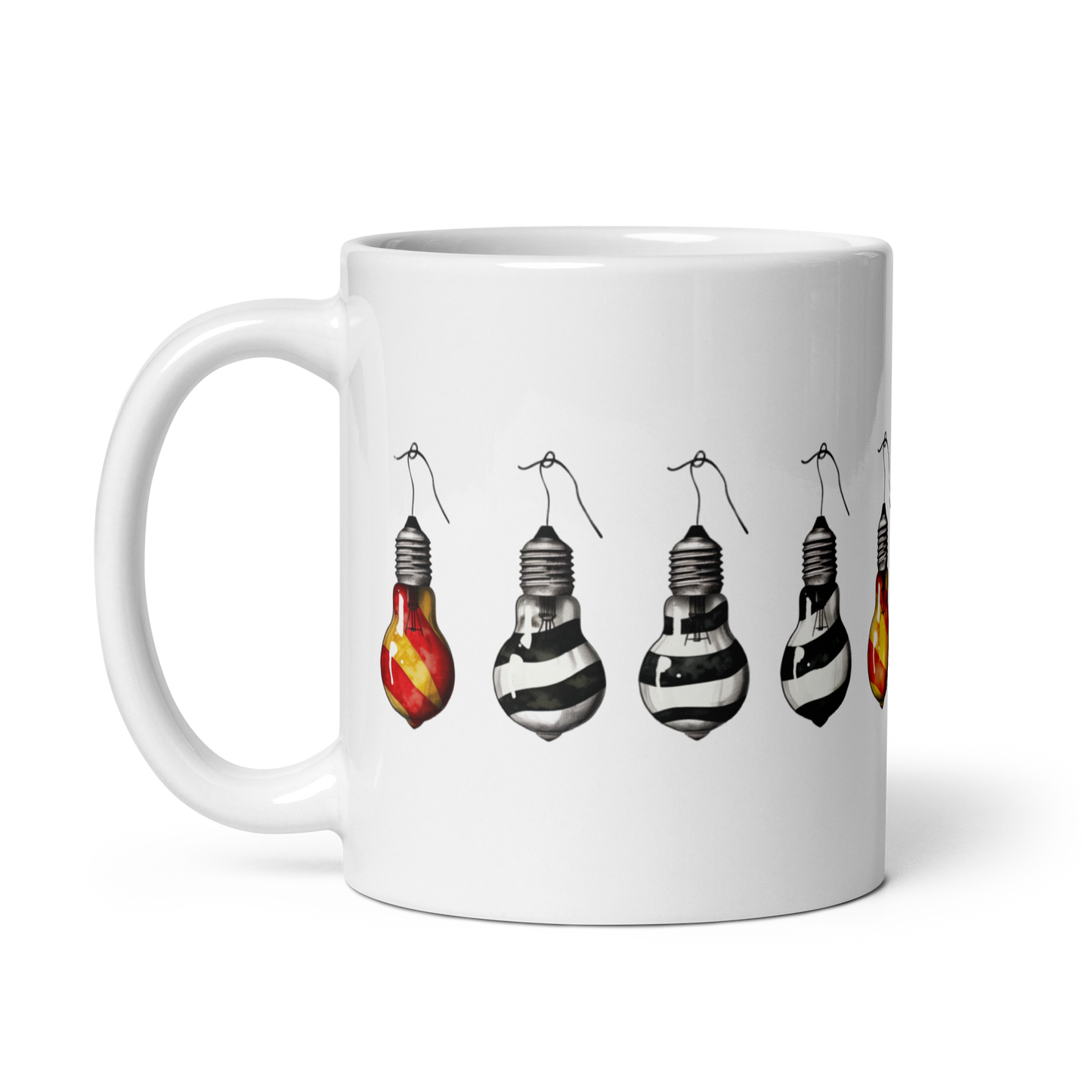 White glossy mug Illuminating Ideas