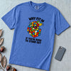 Why Fit In If You’re Born To Stand Out Chameleon T-Shirt, Rubik’s Cube Tee - Flo Blue unfolded t-shirt mockup