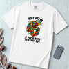 Why Fit In If You’re Born To Stand Out Chameleon T-Shirt, Rubik’s Cube Tee - White unfolded t-shirt mockup