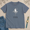 Youth First Of All I’m A Delight Frog T-Shirt - Blue Jean unfolded t-shirt mockup