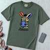 Zebracasso Cubist Zebra T-Shirt, Picasso Inspired Zebra Tee - Blue Spruce unfolded t-shirt mockup