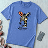 Zebracasso Cubist Zebra T-Shirt, Picasso Inspired Zebra Tee - Mystic Blue unfolded t-shirt mockup
