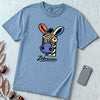 Zebracasso Cubist Zebra T-Shirt, Picasso Inspired Zebra Tee - Washed Denim unfolded t-shirt mockup
