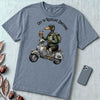 Zombie Duck Regulating Emotions T-Shirt - Blue Jean unfolded t-shirt mockup