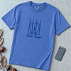 Zoo Time Elephant T-Shirt,  Funny Elephant Butt Tee - Flo Blue unfolded t-shirt mockup