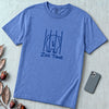 Zoo Time Elephant T-Shirt,  Funny Elephant Butt Tee - Mystic Blue unfolded t-shirt mockup