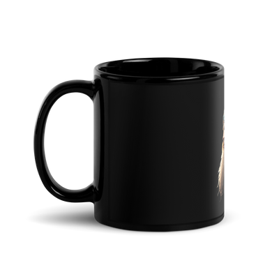 Black Glossy Mug with viking - Radiant Art of Radiant Group