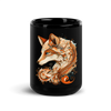 Black Glossy Mug with fox - Radiant Art of Radiant Group