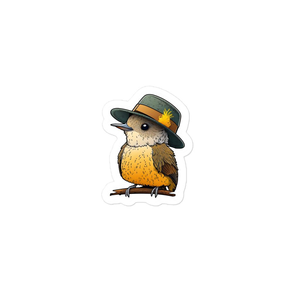 Bubble-free stickers, bird