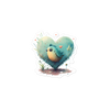 Bubble-free stickers, bird in the heart - Radiant Art of Radiant Group
