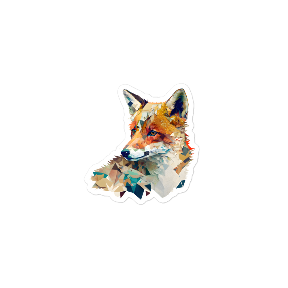 Bubble-free stickers, fox