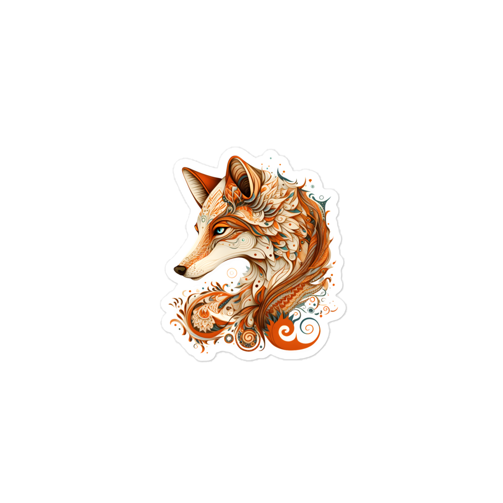 Bubble-free stickers, fox from a fairy tale