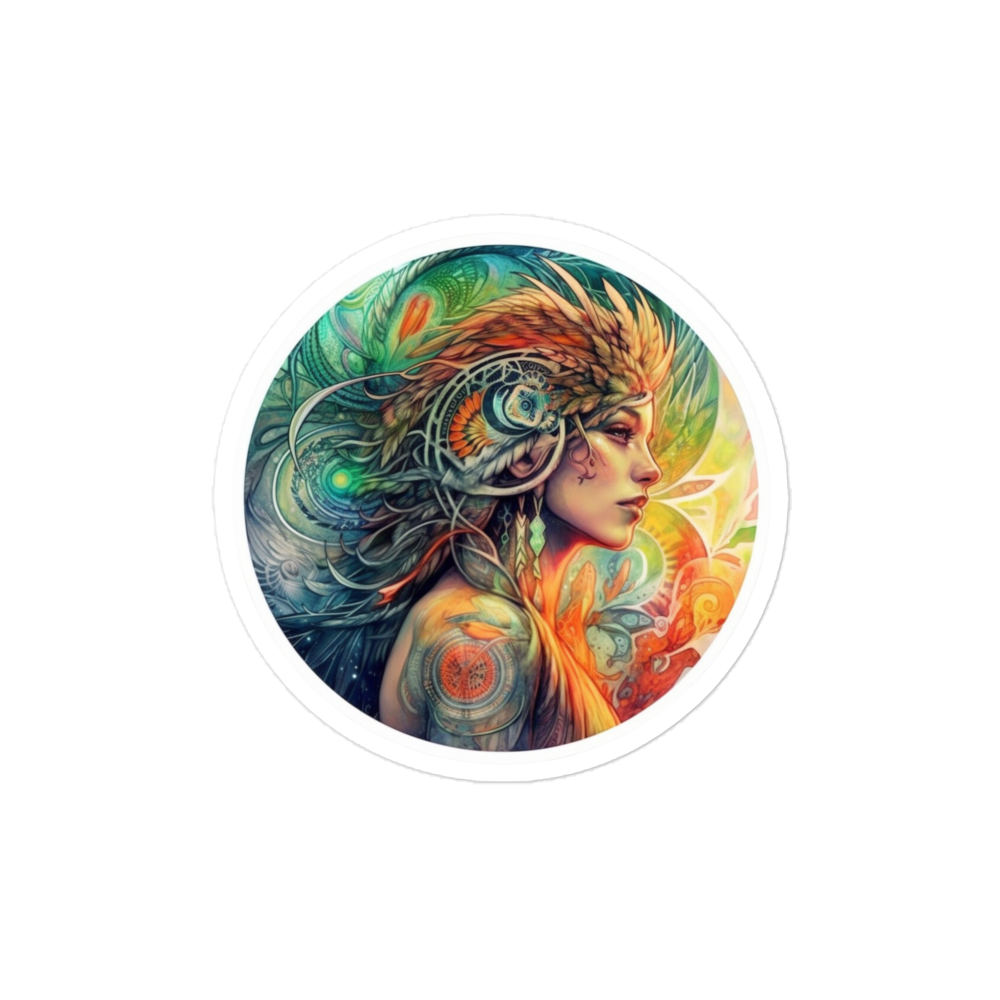 Bubble-free stickers, color portrait