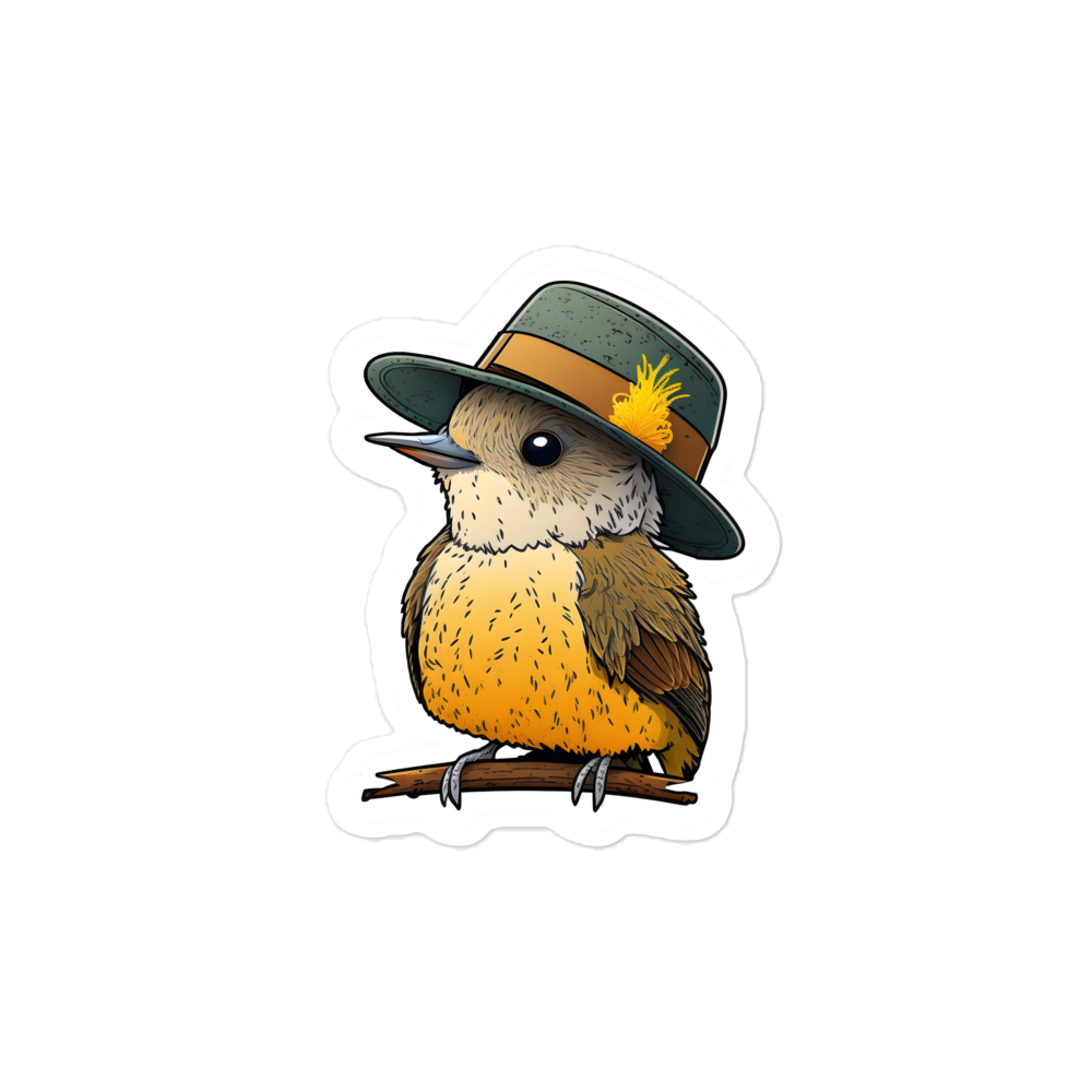 Bubble-free stickers, bird