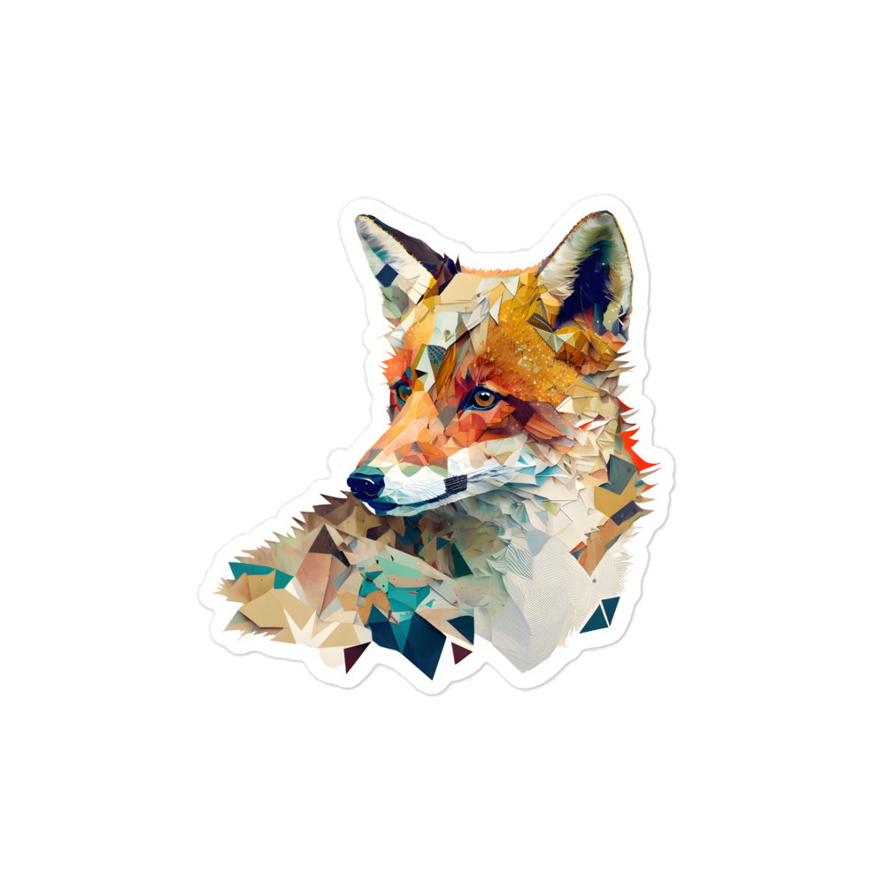 Bubble-free stickers, fox
